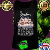 The new york yankees baseball 120th anniversary 1901 2021 thank you for the memories signatures s Tank top