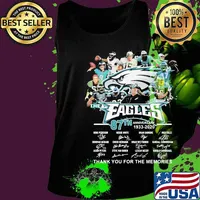 The philadelphia eagles 87th anniversary 1933 2020 thank you for the memories signatures s Tank top