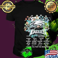 The philadelphia eagles 87th anniversary 1933 2020 thank you for the memories signatures shirt