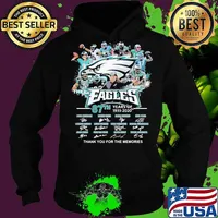 The philadelphia eagles 87th years of 1933 2020 thank you for the memories signatures s Hoodie