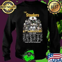 The pittsburgh steelers 87th anniversary 1933 2020 thank you for the memories signatures s Sweater