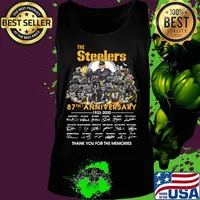The pittsburgh steelers 87th anniversary 1933 2020 thank you for the memories signatures s Tank top