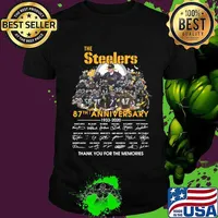 The pittsburgh steelers 87th anniversary 1933 2020 thank you for the memories signatures shirt