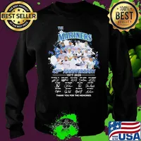 The seattle mariners baseball 43rd anniversary 1977 2020 thank you for the memories signatures s Sweater
