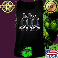 The tiki taka barcelona crossing the line guardiola xavi iniesta messi signatures s Tank top