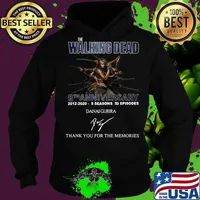 The walking dead 8th anniversary 2012 2020 8 seasons 90 episodes thank you for the memories signature s Hoodie