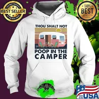 Thou shalt not poop in the camper vintage retro s Hoodie