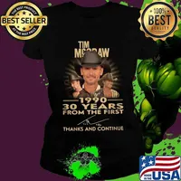 Tim mcgraw 1990 30 years for the first thank and continue signature s Ladies tee
