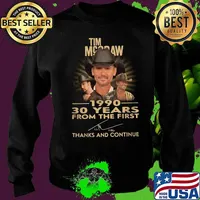 Tim mcgraw 1990 30 years for the first thank and continue signature s Sweater