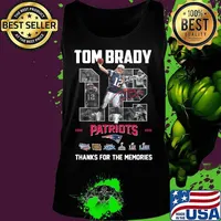 Tom brady 12 new england patriots football 2000 2020 thank you for the memories signature s Tank top