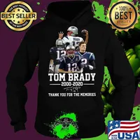 Tom brady new england patriots football 2000 2020 20 thank you for the memories signature s Hoodie