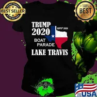 Trump Lake Travis 2020 Boat Parade Premium T-Shirt Copy Ladies tee