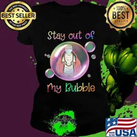 Turtle mask stay out of my bubble covid-19 s Ladies tee