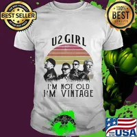 U2 girl i'm not old i'm vintage retro signatures shirt