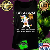 Unicorn mask ups upscorn like a normal retail worker but more awesome s Tank top