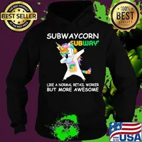 Unicorn subwaycorn like a normal retail worker but more awesome s Hoodie
