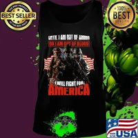 Veteran until i am out of ammo or i am out of blood i will fight for america independence day s Tank top