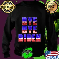 Vintage American Flag Trump for President 2020 BYE BYE BIDEN Shirt Sweater