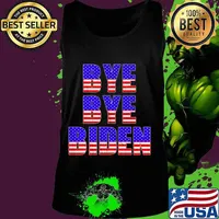 Vintage American Flag Trump for President 2020 BYE BYE BIDEN Shirt Tank top