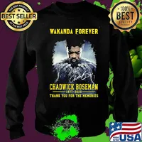 Wakanda forever black panther chadwick Boseman 1977 2020 thank you for the memories rip signature s Sweater