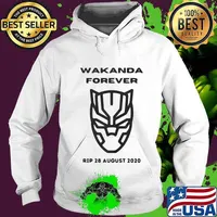 Wakanda forever black panther rip chadwick 28 august 2020 s Hoodie