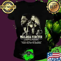 Wakanda forever black panther rip chadwick Boseman rest in peace 1977 2020 thank you for the memories signature s Ladies tee