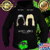 Wayne campbell and garth algar mike myers dana carvey wayne's world party time excellent shirt s Hoodie