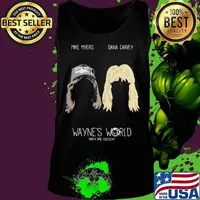 Wayne campbell and garth algar mike myers dana carvey wayne's world party time excellent shirt s Tank top