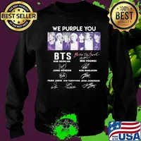 We purple you bts bring the soul the movie members signatures s Sweater