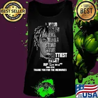 Who knew evil girls had the prettiest face rip juice wrld 1998 2019 thank you for the memories signature s Tank top