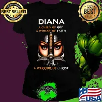 Woman warrior armor of god diana a child of god a woman of faith a warrior of christ s Ladies tee