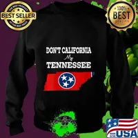 Womens Vintage Don't California My Tennessee Tennessee Flag Map V-Neck T-Shirt Sweater