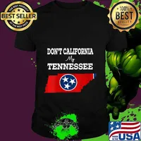 Womens Vintage Don't California My Tennessee Tennessee Flag Map V-Neck T-Shirt