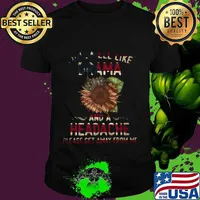 YOU SMELL LIKE DRAMA AND HEADACHE PLEASE GET AWAY FROM ME SUNFLOWER AMERICAN FLAG SHIRT