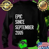 15th Birthday Gift For Boys Girls Born In September 2005 Premium T-Shirt Sweater
