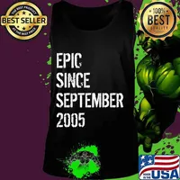 15th Birthday Gift For Boys Girls Born In September 2005 Premium T-Shirt Tank top