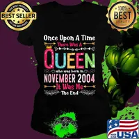 16 Years Birthday Girls 16th Birthday Queen November 2004 T-Shirt Ladies tee