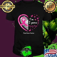 2 years and counting Cancer Survivor Gifts Women Mom Pink Breast Cancer Survivor Shirt