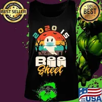 2020 is Boo Sheet Shirt Women Men Halloween Ghost in Mask T-Shirt Tank top