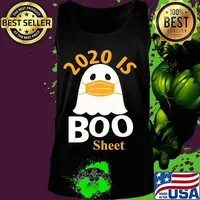 2020 is Boo Sheet T-Shirt Ghost in Mask Halloween T-Shirt Tank top