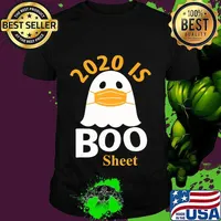 2020 is Boo Sheet T-Shirt Ghost in Mask Halloween T-Shirt