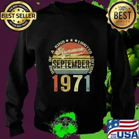 49 Years Old Gifts Vintage September 1971 49th Birthday Gift T-Shirt Sweater