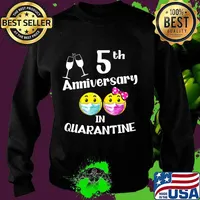 5th Wedding Anniversary Gift Best wife, Husband Sine 2015 T-Shirt Sweater