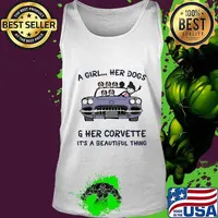 A girl her cats and her corvette it's a beautiful thing s Tank top