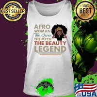 Afro woman the queen the myth the beauty legend vintage s Tank top