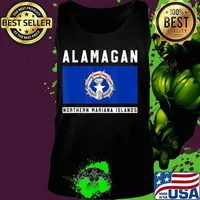 Alamagan Souvenir Northern Mariana Islands Flag T-Shirt Tank top