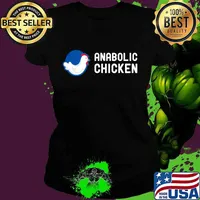 Anabolic Chicken Steroid Gym Fitness Bodybuilding Fitness T-Shirt Ladies tee