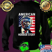 Anti Trump Horror American Story Zombie Trump Halloween Premium T-Shirt Sweater