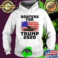 Boaters For Trump 2020 Election Boating Patriotic US Flag T-Shirt Hoodie