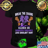 Break The Chain Of Silence on Domestic Violence Awareness T-Shirt